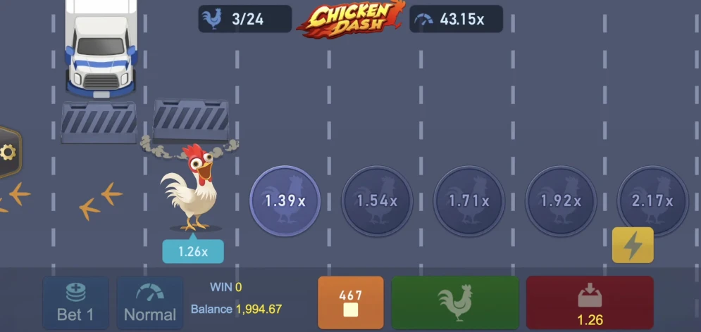 Chicken Dash gameplay
